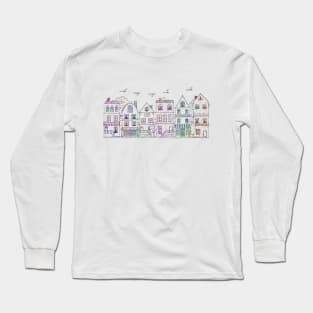 Street House Sketch Long Sleeve T-Shirt